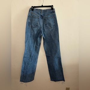 Zara high rise ripped jeans.